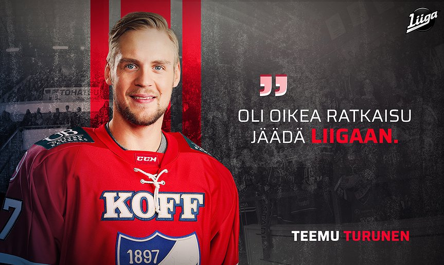Tulikuumaan vireeseen äitynyt HIFK-hyökkääjä Teemu Turunen: "Oli oikea ratkaisu jäädä Liigaan"